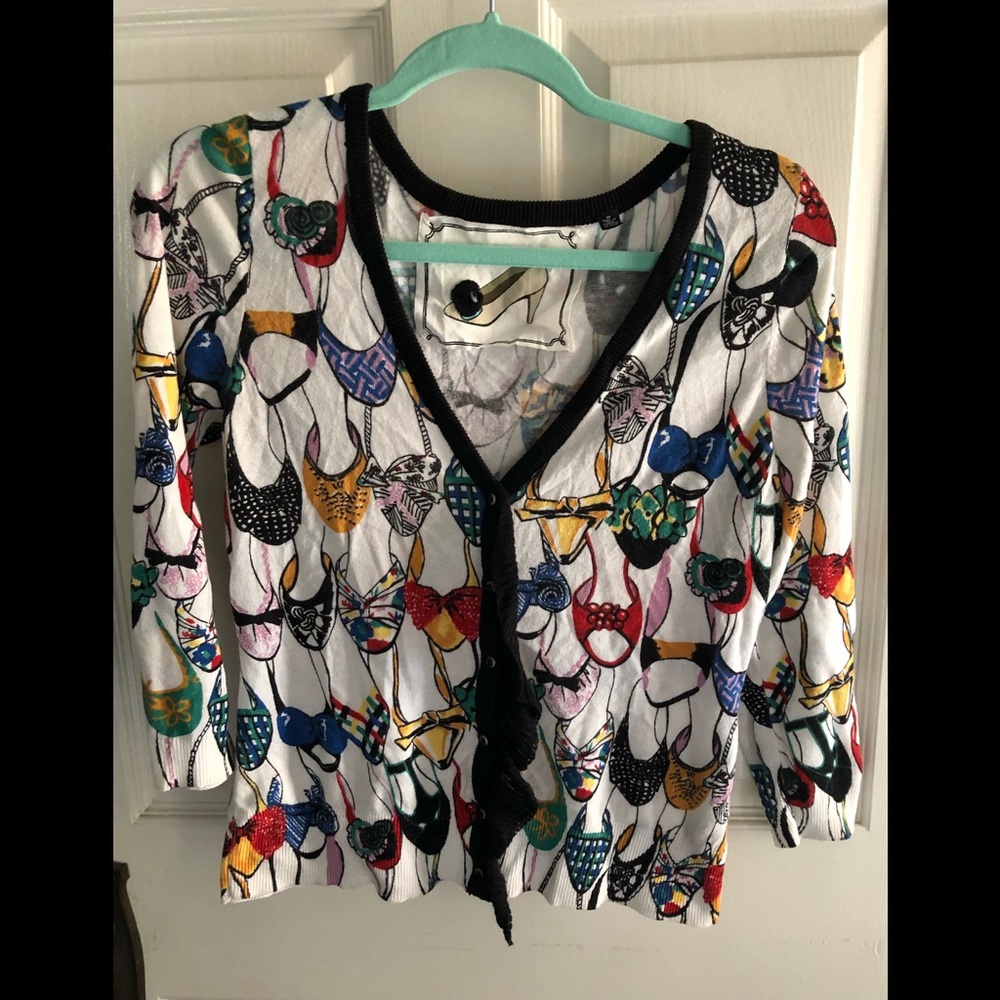 Anthropologie shoe sweater/cardigan Medium
